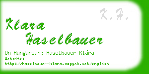 klara haselbauer business card